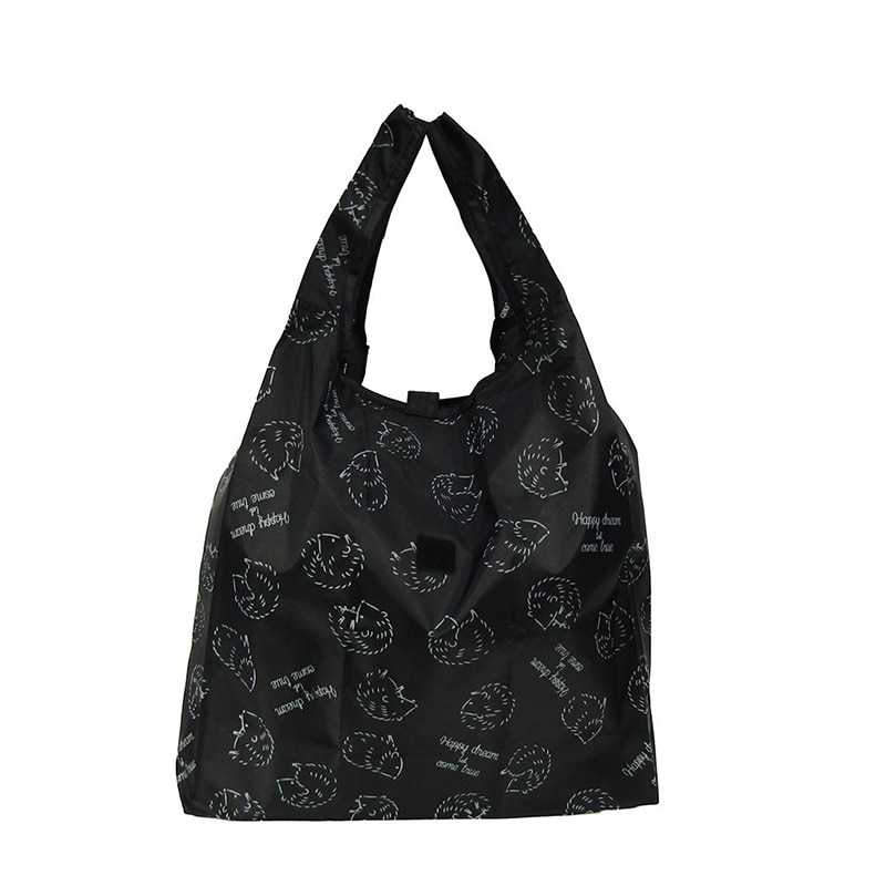 優美社 コンパクトエコバッグ 4324-05 クロ 1個（ご注文単位1個）【直送品】