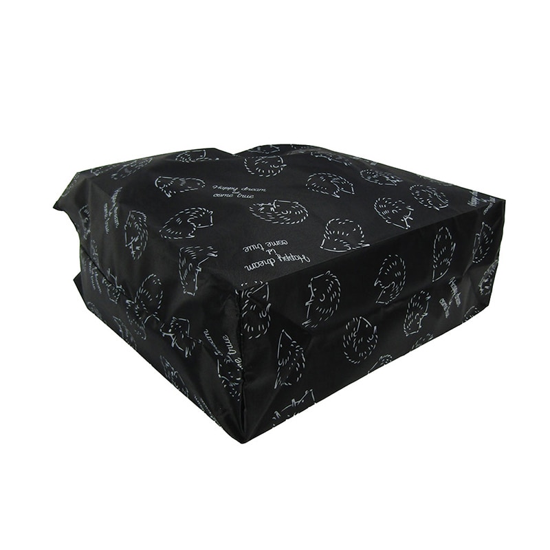 優美社 コンパクトエコバッグ 4324-05 クロ 1個（ご注文単位1個）【直送品】