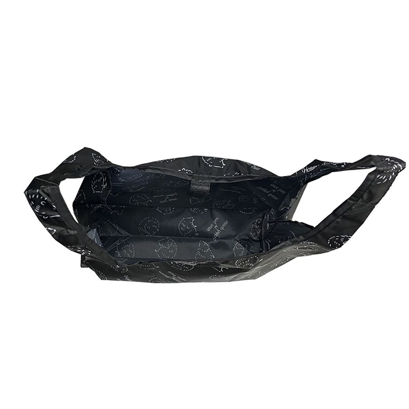 優美社 コンパクトエコバッグ 4324-05 クロ 1個（ご注文単位1個）【直送品】