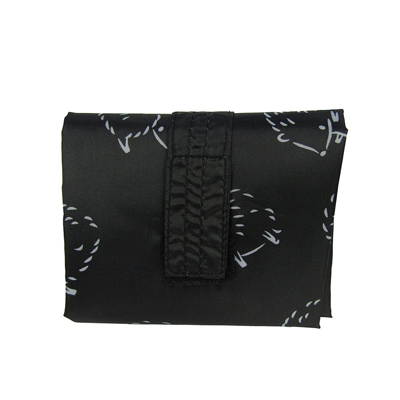 優美社 コンパクトエコバッグ 4324-05 クロ 1個（ご注文単位1個）【直送品】