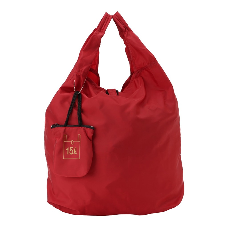 優美社 コンパクトエコバッグ 9017 アカ 1個（ご注文単位1個）【直送品】