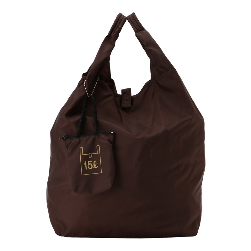 優美社 コンパクトエコバッグ 9017 チャ 1個（ご注文単位1個）【直送品】