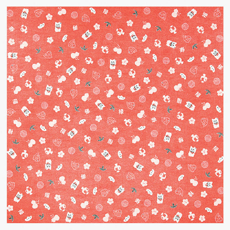 三景 不織布風呂敷　ア・ラ・カルト　福まねき 730×750 400188 200枚/袋（ご注文単位1袋）【直送品】