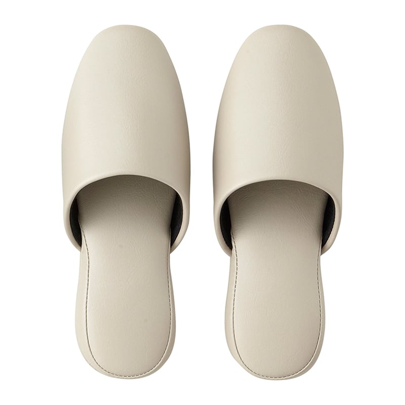 テンダイ シボナシレザースリッパ 5足組 M サンドベージュ 274032 1パック（ご注文単位1パック）【直送品】