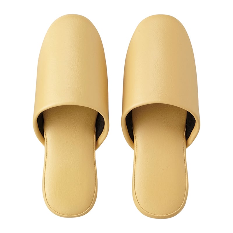 テンダイ シボナシレザースリッパ 5足組 M イエロー 465651 1パック（ご注文単位1パック）【直送品】