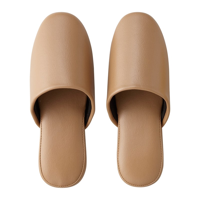 テンダイ シボナシレザースリッパ 5足組 M ココアブラウン 465661 1パック（ご注文単位1パック）【直送品】