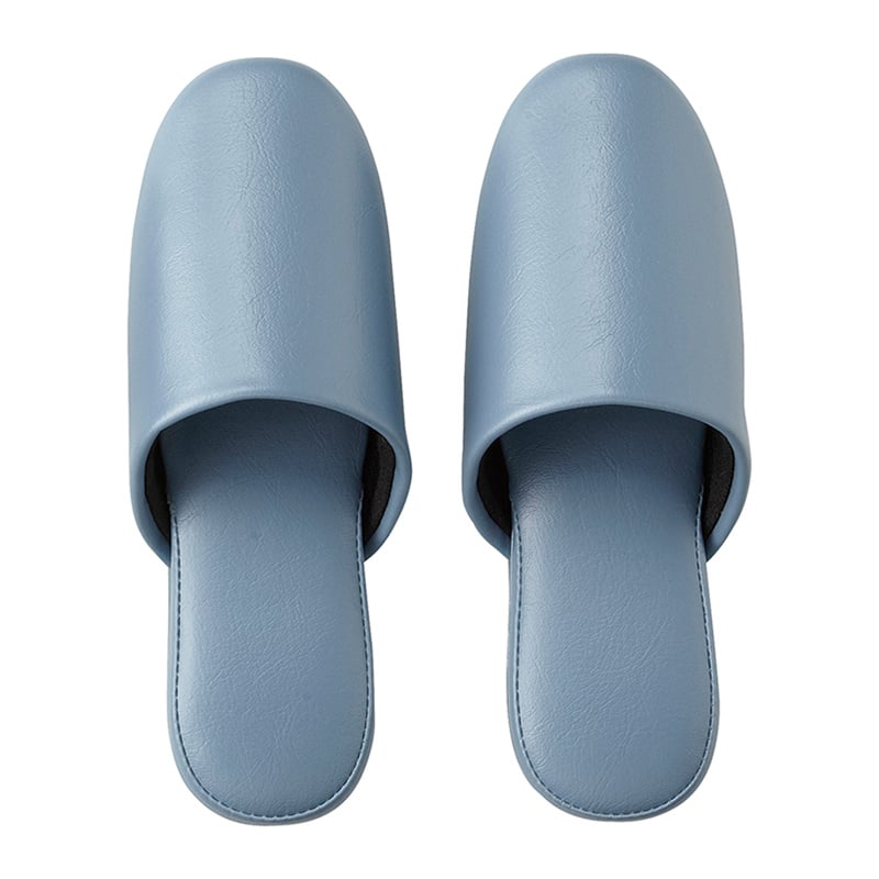 テンダイ シボナシレザースリッパ 5足組 M ライトブルー 465698 1パック（ご注文単位1パック）【直送品】