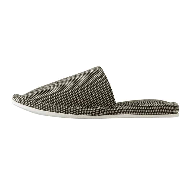 テンダイ 先染め外縫いスリッパ L ブラウン 213725 1組(ご注文単位4組)【直送品】