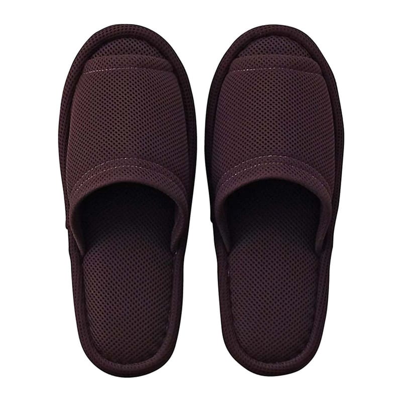 テンダイ ウォッシャブルメッシュスリッパ M ブラウン 603801 1組（ご注文単位4組）【直送品】