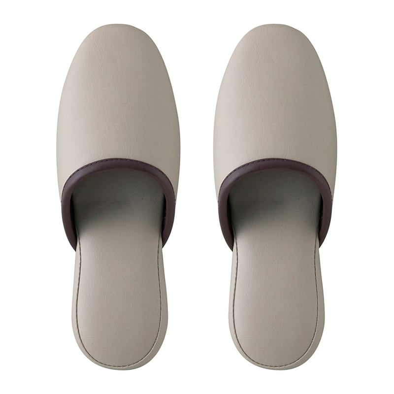 テンダイ ラインビニールスリッパ M ベージュ 4601125 1組（ご注文単位4組）【直送品】