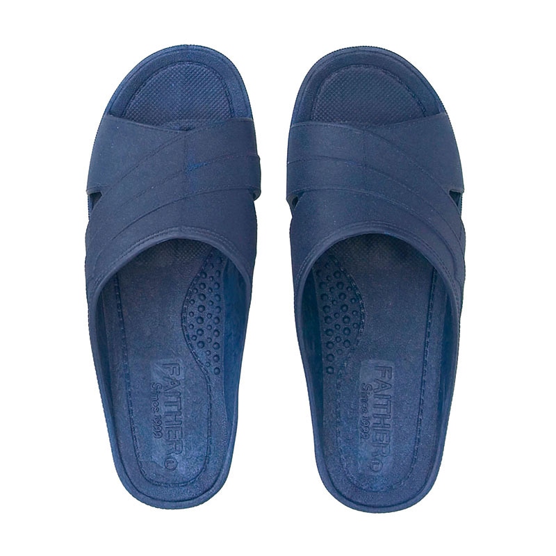 テンダイ フィッティングサンダル Lサイズ　ネイビー A323302 1組（ご注文単位4組）【直送品】