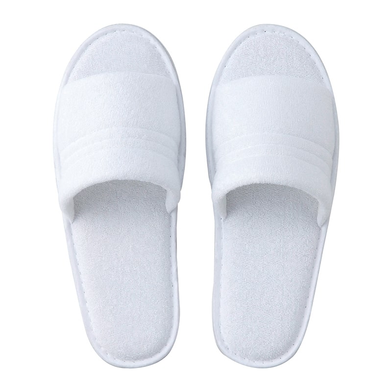 テンダイ 使い捨てパイルスリッパ 5足組 ホワイト 8432138 1パック（ご注文単位2パック）【直送品】