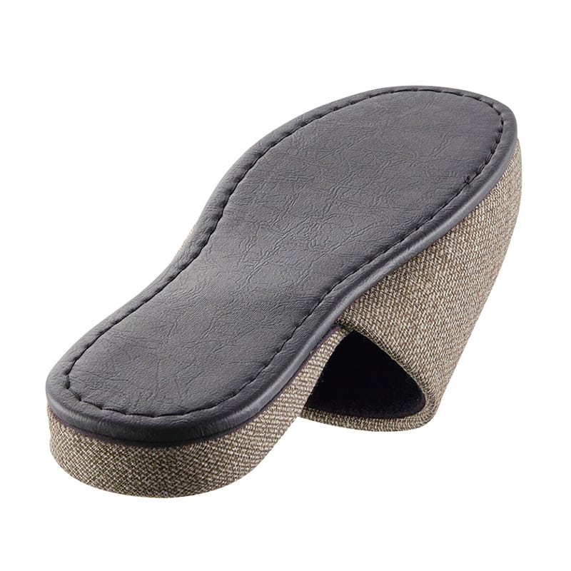 テンダイ 織り目調プリント 布スリッパ 5足組 ブラウン 9416415 1パック(ご注文単位1パック)【直送品】