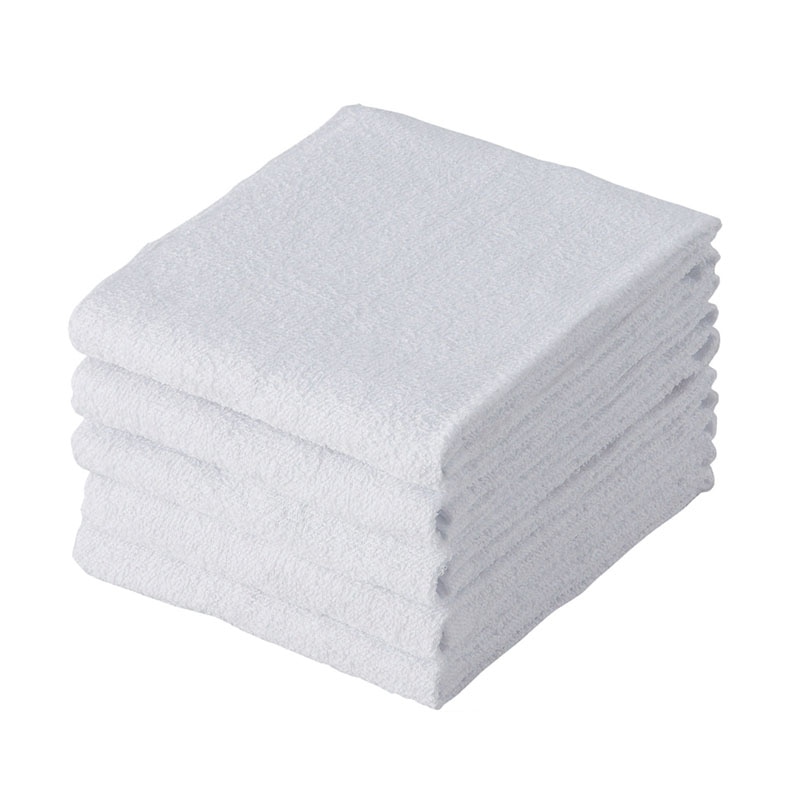 テンダイ フェイスタオル　ライトカラー 5枚組　ホワイト A223112 1パック（ご注文単位5パック）【直送品】