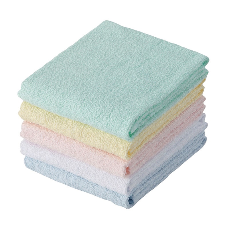 テンダイ フェイスタオル　ライトカラー 5枚組　アソート A223116 1パック（ご注文単位5パック）【直送品】