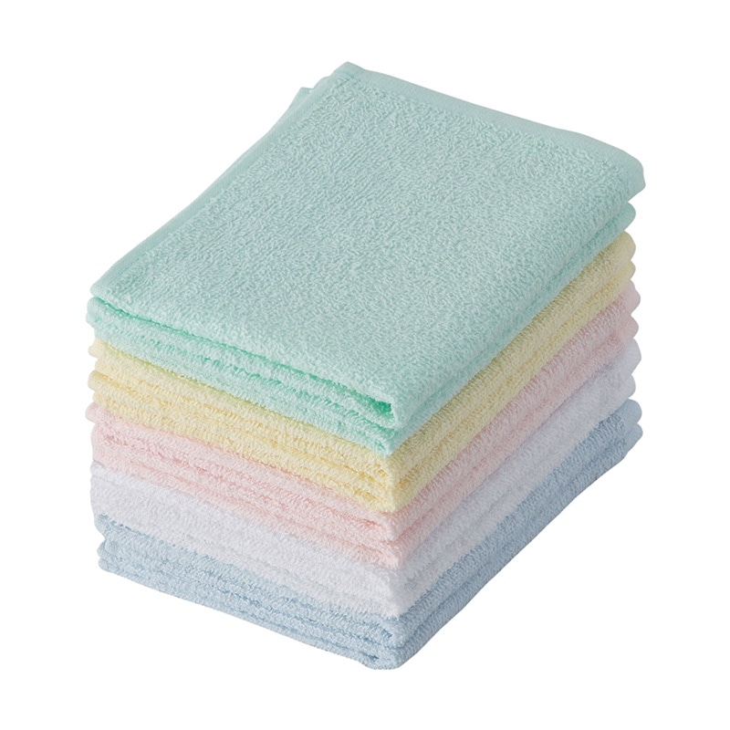 テンダイ おしぼりタオル　ライトカラー 10枚組　カラーアソート A223121 1パック（ご注文単位4パック）【直送品】