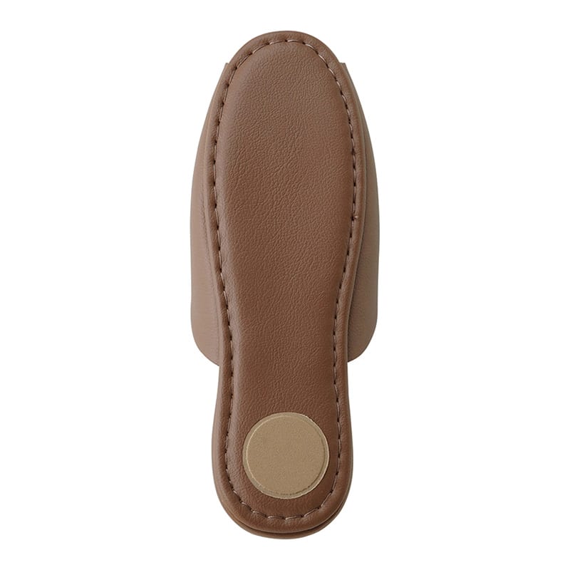 テンダイ 抗菌多機能スリッパ 前あき ブラウン 1992866 1組（ご注文単位4組）【直送品】