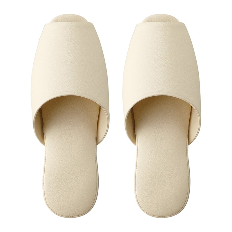 テンダイ 抗菌多機能スリッパ 前あき ベージュ 1992875 1組（ご注文単位4組）【直送品】