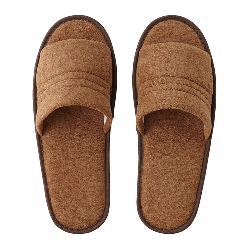 テンダイ 使い捨てパイルスリッパ 5足組 ブラウン 1992893 1パック（ご注文単位2パック）【直送品】