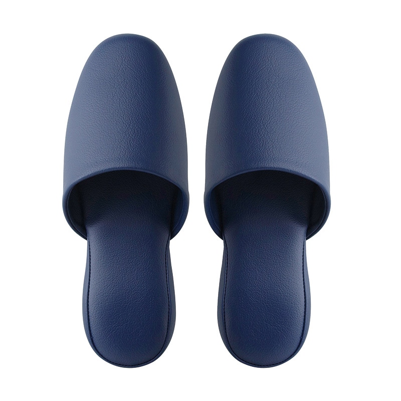 テンダイ 合成底ビニールスリッパ ネイビー A123065 1組（ご注文単位4組）【直送品】