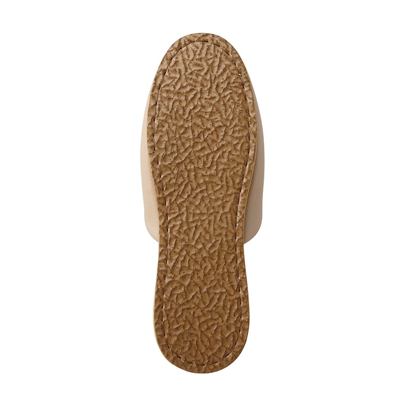 テンダイ 合成底ビニールスリッパ ベージュ A123066 1組(ご注文単位4組)【直送品】