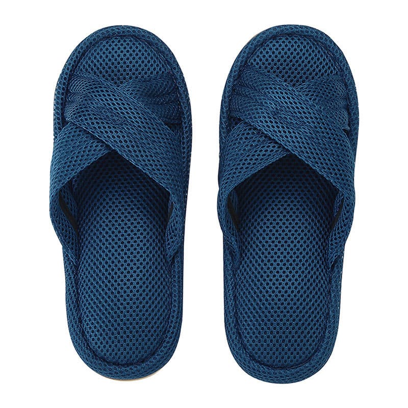 テンダイ クロスバンドメッシュスリッパ ブルー 42773658 1組（ご注文単位4組）【直送品】