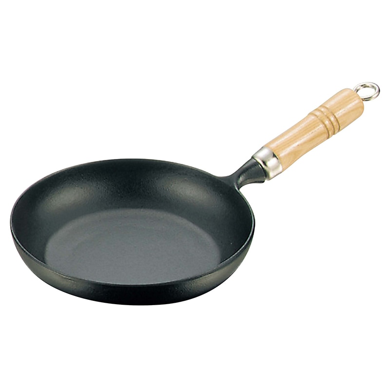 >南部鉄 木柄 オムレツパン 24cm 24006 1個(ご注文単位1個)【直送品】