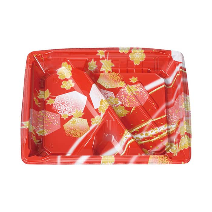 エフピコチューパ 弁当容器 MS角弁 本体 23-19-2 かなで赤 CP570505 50枚/束（ご注文単位12束）【直送品】