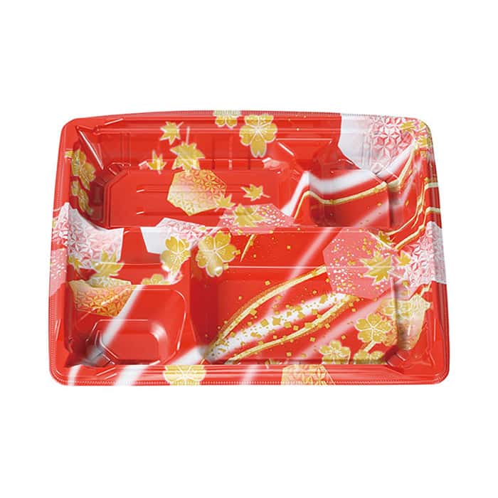 エフピコチューパ 弁当容器 MS角弁 本体 23-19-3 かなで赤 CP570507 50枚/束（ご注文単位12束）【直送品】