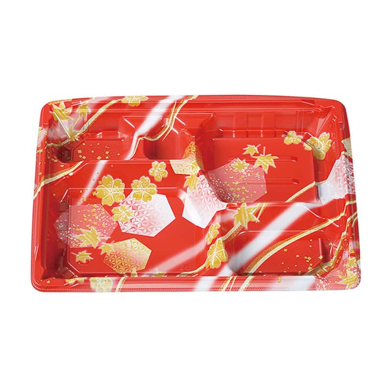 エフピコチューパ 弁当容器 MS角弁 本体 27-19-1 かなで赤 CP570509 50枚/束（ご注文単位12束）【直送品】