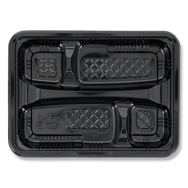 エフピコチューパ 弁当容器 CR-1-3 本体 黒 50枚/袋