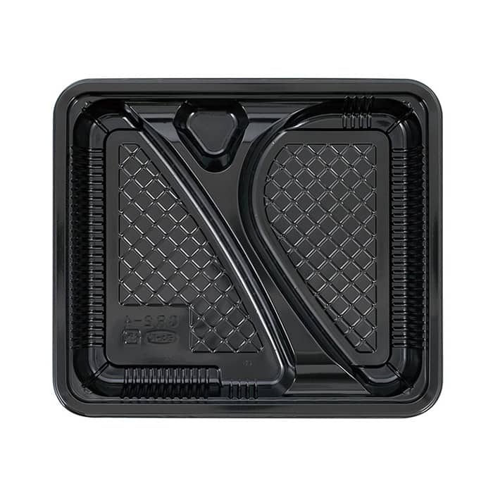 エフピコチューパ 弁当容器 CR弁当 本体 MS CR-2-4 黒 CP571117 50枚/袋（ご注文単位12袋）【直送品】