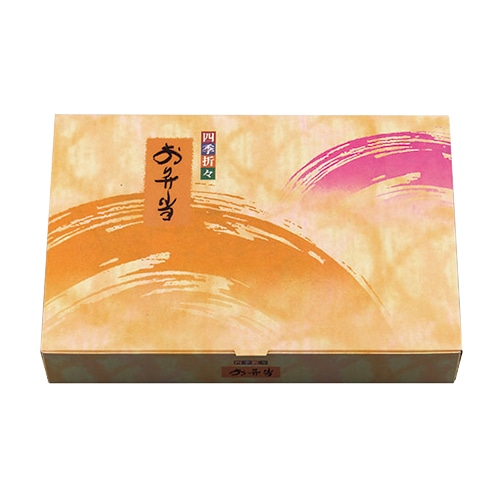 エフピコチューパ 仕出し弁当容器 紙ボックス 一体型 80-55 四季折々 50枚/袋(ご注文単位6袋)【直送品】