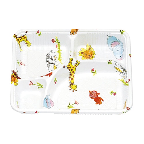 エフピコチューパ 弁当容器 M-50 本体 どうぶつ 50枚/袋(ご注文単位20袋)【直送品】