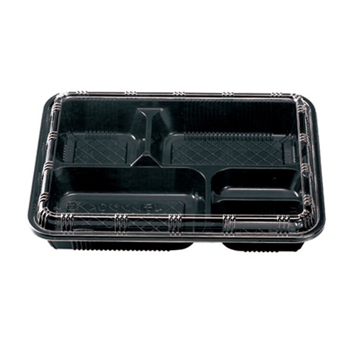 エフピコチューパ 弁当容器　M-58-1　本体・蓋セット  黒 20組/袋（ご注文単位20袋）【直送品】