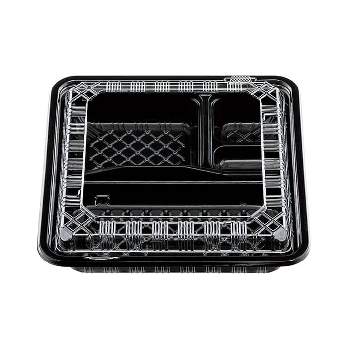 エフピコチューパ 弁当容器 CY弁当 OPS蓋セット CY-5-1 黒 CP520338 50組/袋（ご注文単位8袋）【直送品】