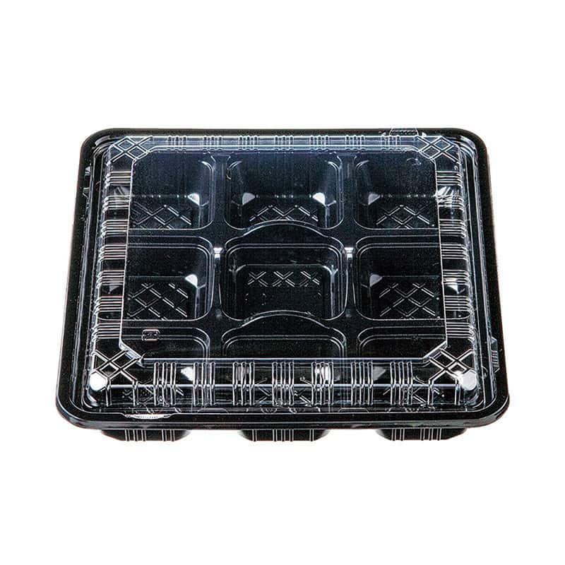 エフピコチューパ 弁当容器 CY弁当 OPS蓋セット CY-7-3 黒 CP520342 50組/袋（ご注文単位8袋）【直送品】
