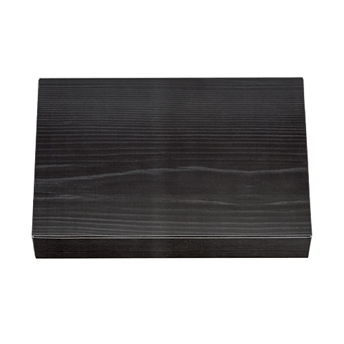 エフピコチューパ 仕出し弁当容器 紙ボックス 一体型 80-55 黒木目 50枚/束(ご注文単位6束)【直送品】
