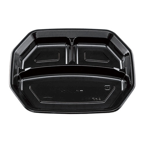 エフピコチューパ 弁当容器　シェフ　504　本体  黒 50枚/袋（ご注文単位8袋）【直送品】