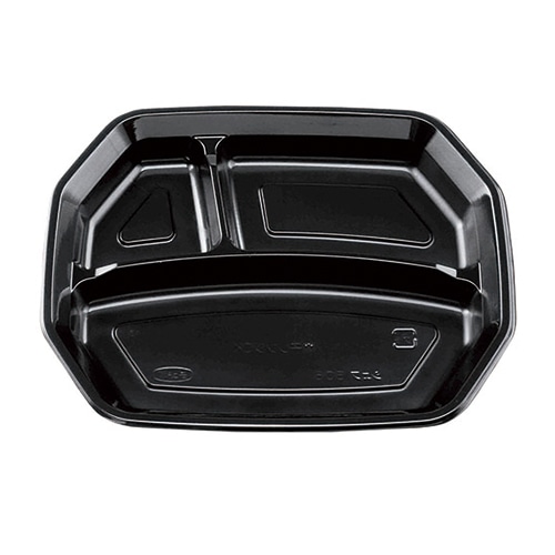 エフピコチューパ 弁当容器　シェフ　506　本体  黒 50枚/袋（ご注文単位8袋）【直送品】