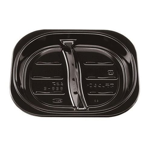 エフピコチューパ プレート容器　シェフパスタ　シェフ626-2　本体  黒 50枚/箱（ご注文単位16箱）【直送品】