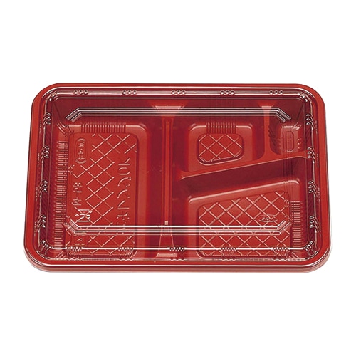 エフピコチューパ 弁当容器　M-53　本体・蓋セット  R／B 100枚/袋（ご注文単位8袋）【直送品】