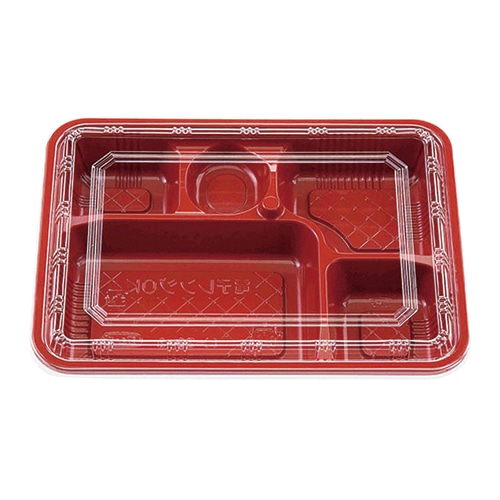 エフピコチューパ 弁当容器　M-53-3　本体・蓋セット  R／B 100枚/袋（ご注文単位8袋）【直送品】