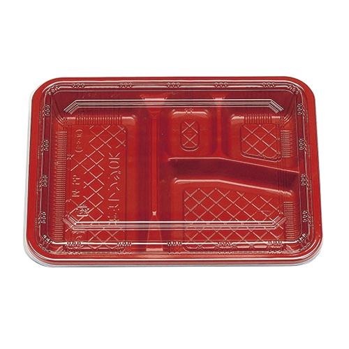 エフピコチューパ 弁当容器　M-55　本体・蓋セット  R／B 100枚/袋（ご注文単位6袋）【直送品】