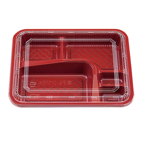 エフピコチューパ 弁当容器　M-56-1　本体・蓋セット  R／B 100枚/袋（ご注文単位6袋）【直送品】