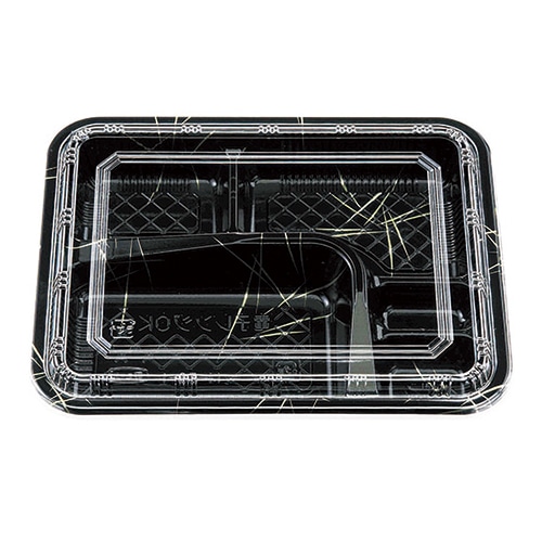 エフピコチューパ 弁当容器　M-56-1　本体・蓋セット  閃光黒 100枚/袋（ご注文単位6袋）【直送品】