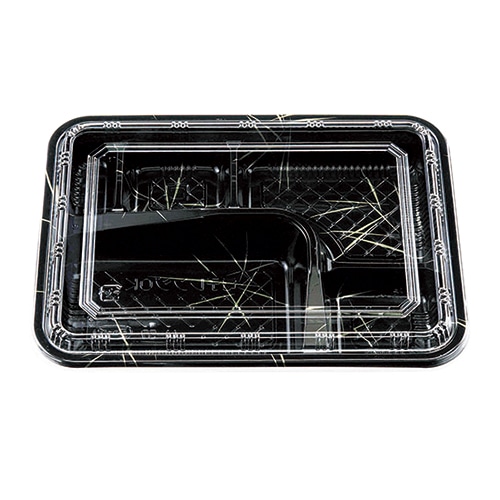 エフピコチューパ 弁当容器　M-57　本体・蓋セット  閃光黒 100枚/袋（ご注文単位6袋）【直送品】