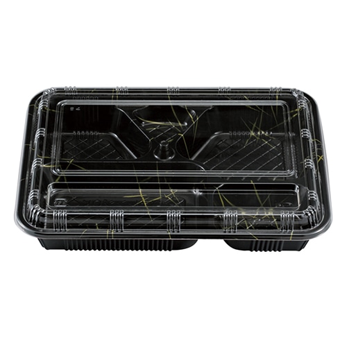 エフピコチューパ 弁当容器　M-58-1　本体・蓋Hセット  閃光黒 20枚/袋（ご注文単位20袋）【直送品】