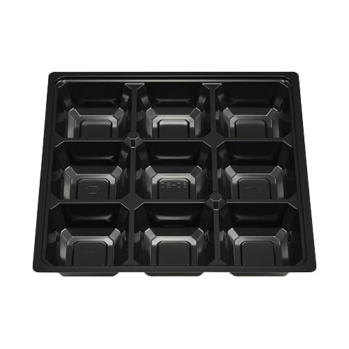 エフピコチューパ 仕出し弁当容器 紙ボックスMSD中仕切 80-80 D-1 黒 50枚/袋