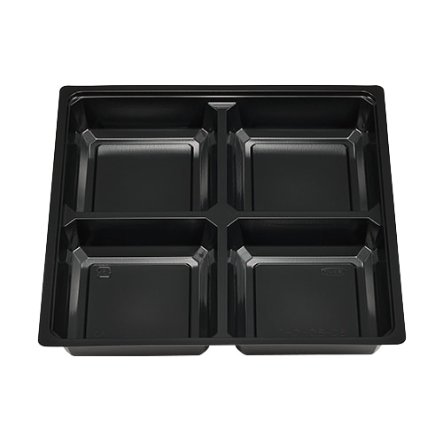 エフピコチューパ 仕出し弁当容器 紙ボックスMSD中仕切 80-80 C-1 黒 50枚/袋